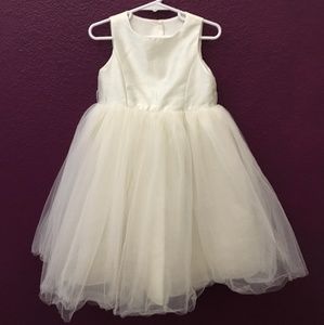 David's bridal white flower girl dress